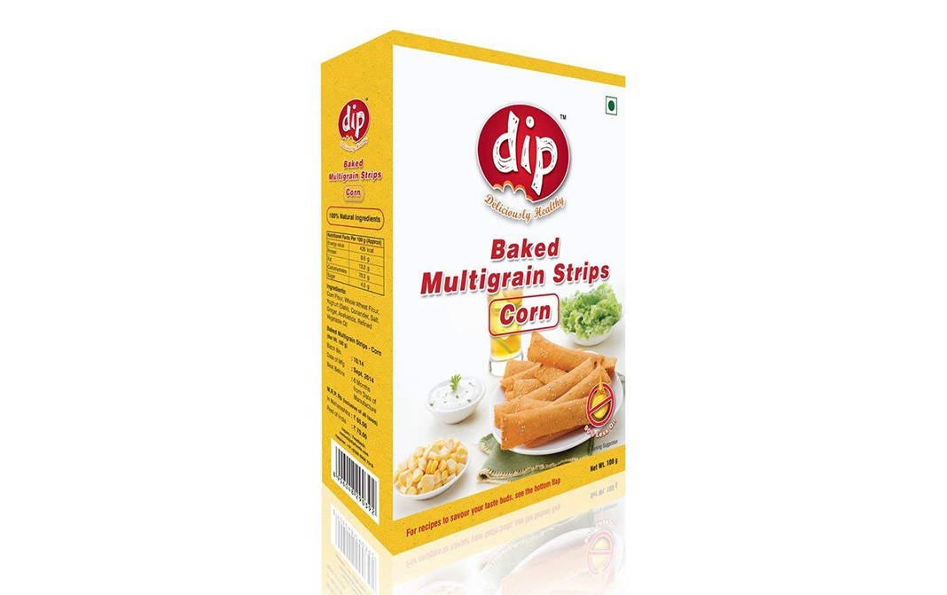 Dip Baked Multigrain Strip Corn    Box  100 grams